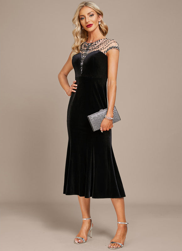 Robe de Soirée Velours Éclat Noir