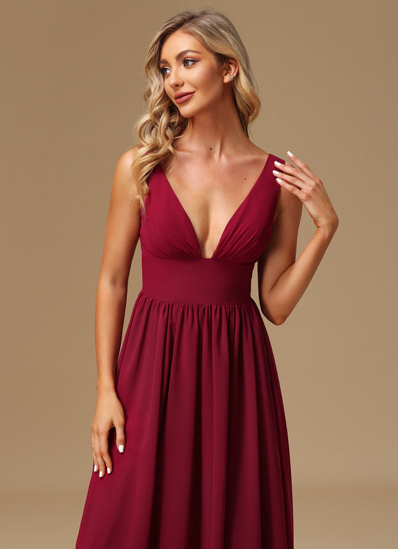 Robe de Soirée Mousseline Beige - gallery 5