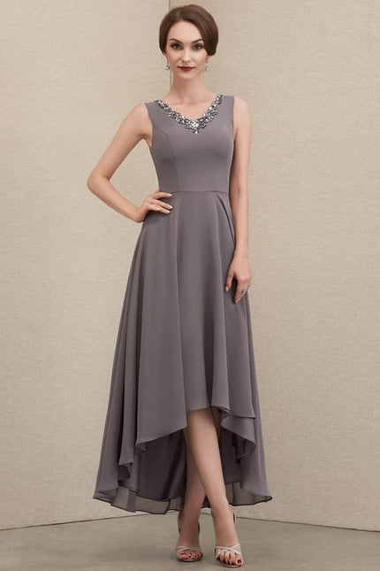 Robe de Soirée Gris Nuageux Chic - gallery 5