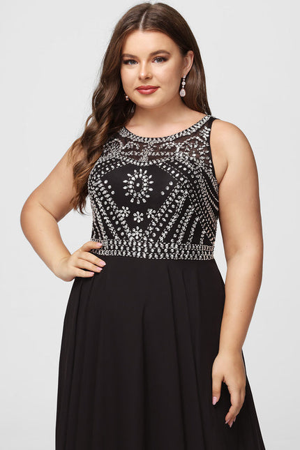 Robe de Soirée Noir Élégant Flottant - gallery 9