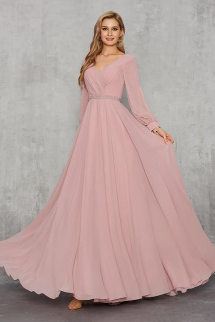 Robe de Soirée Élégance Poudrée