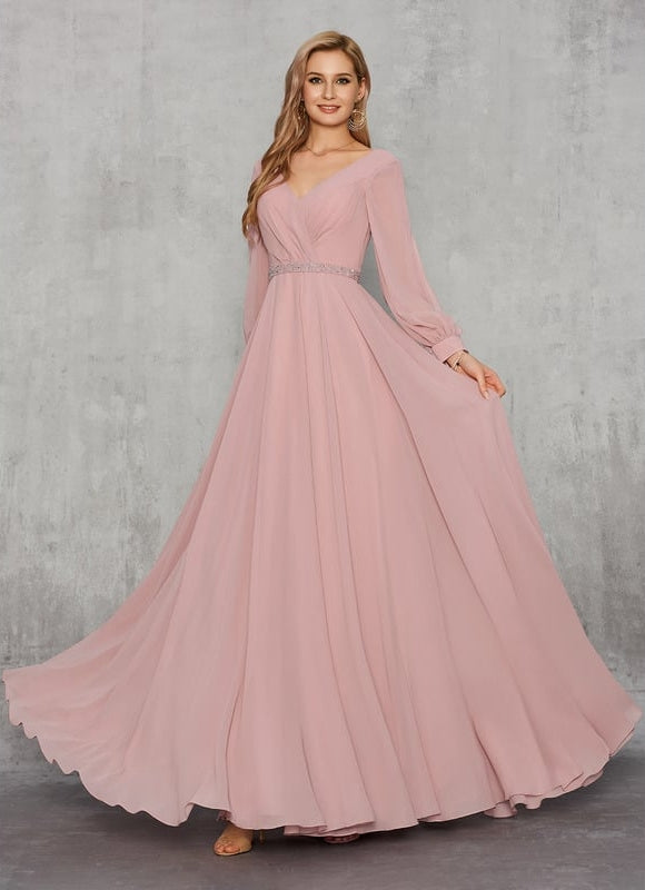 Robe de Soirée Élégance Poudrée