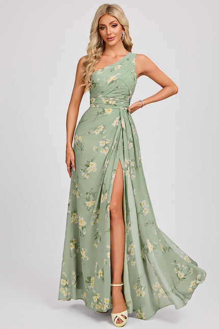 Robe de Soirée Asymétrique Fluide