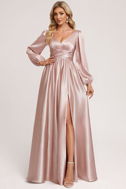 Robe de Soirée Dorée Fluide