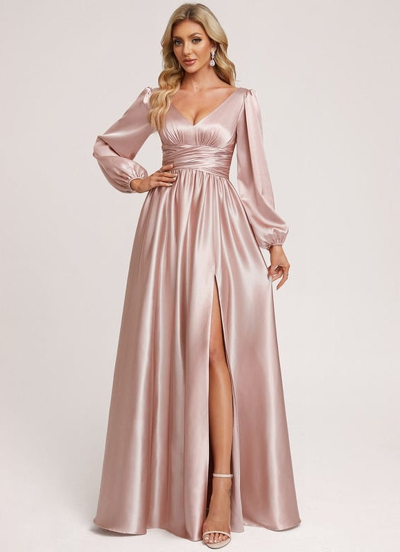 Robe de Soirée Dorée Fluide
