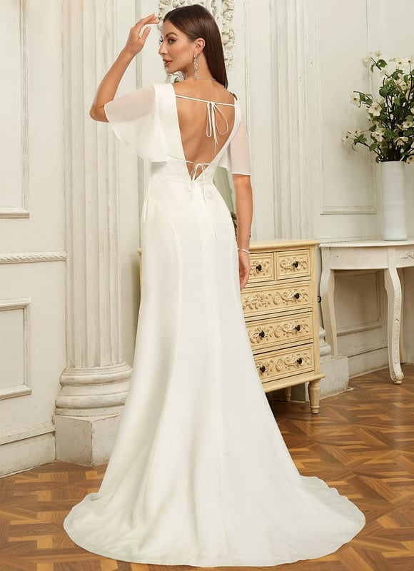 Robe de Soirée Sirène Mousseline - gallery 3