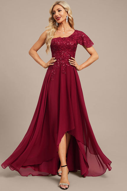 Robe de Soirée Bordeaux Festive - gallery 1