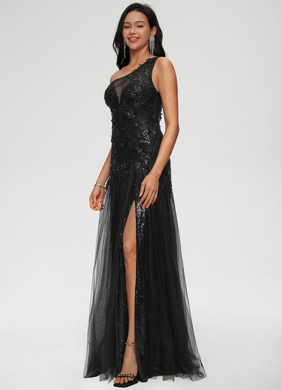 Robe de Soirée Noir Éclatant - gallery 2