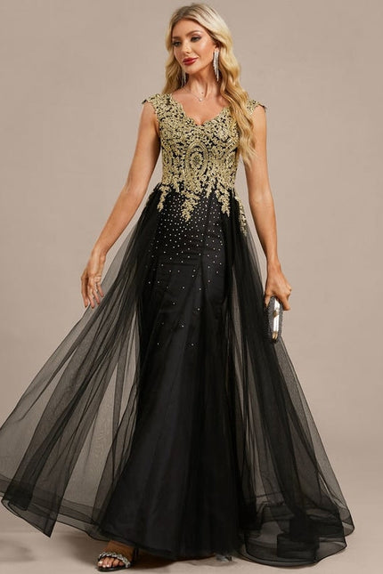 Robe de Soirée Éblouissante Noire - gallery 3