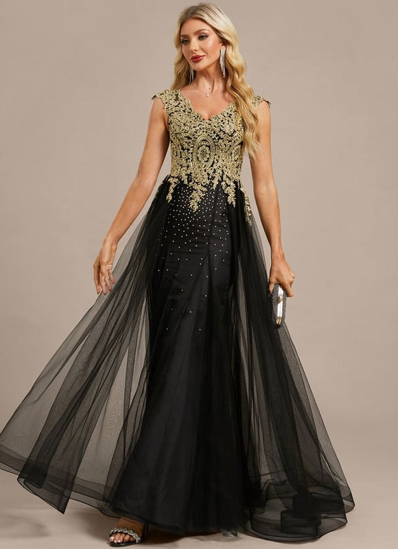 Robe de Soirée Éblouissante Noire - gallery 3
