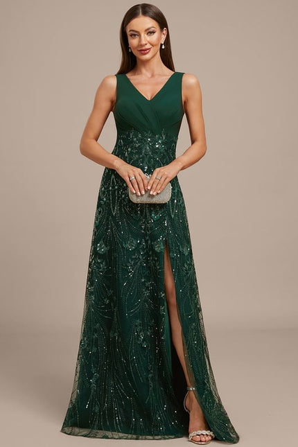 Robe de Soirée Émeraude Éclatante - gallery 2