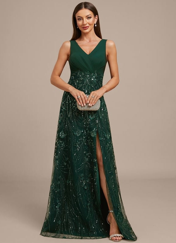 Robe de Soirée Émeraude Éclatante - gallery 2