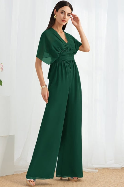 Robe de Soirée Chiffon Émeraude - gallery 5