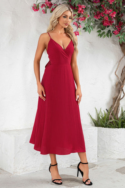 Robe de Soirée Bordeaux Évasée - gallery 1
