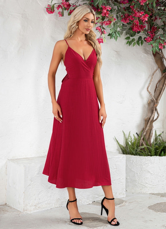 Robe de Soirée Bordeaux Évasée - gallery 1