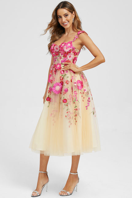 Robe de Soirée Fleurie Lumineuse - gallery 5