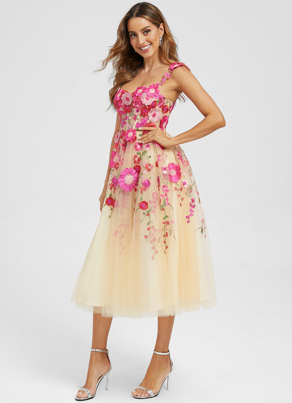Robe de Soirée Fleurie Lumineuse - gallery 5