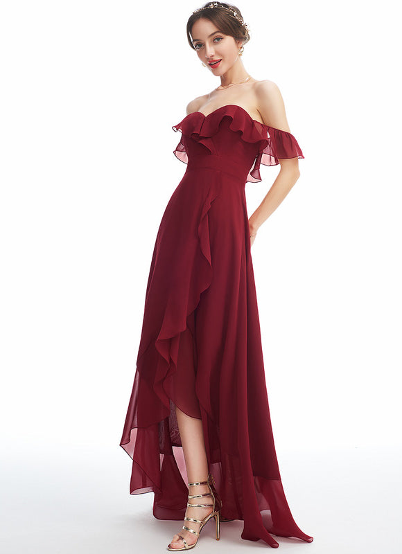 Robe de Soirée Asymétrique Vaporeuse