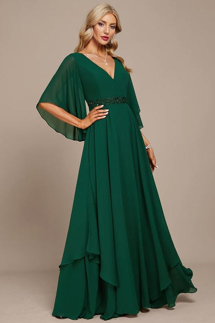 Robe de Soirée Verte Illusion - gallery 3