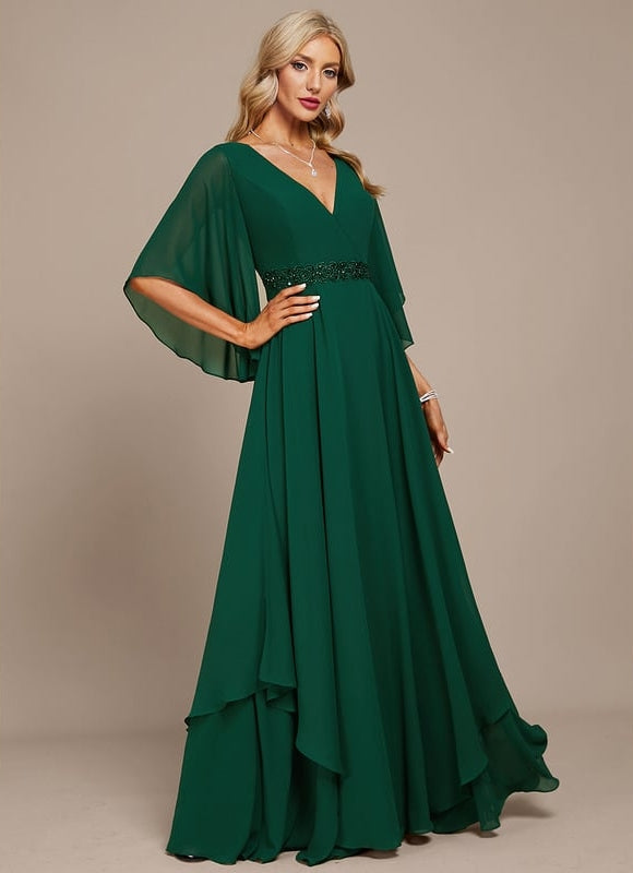 Robe de Soirée Émeraude Flottante - gallery 3