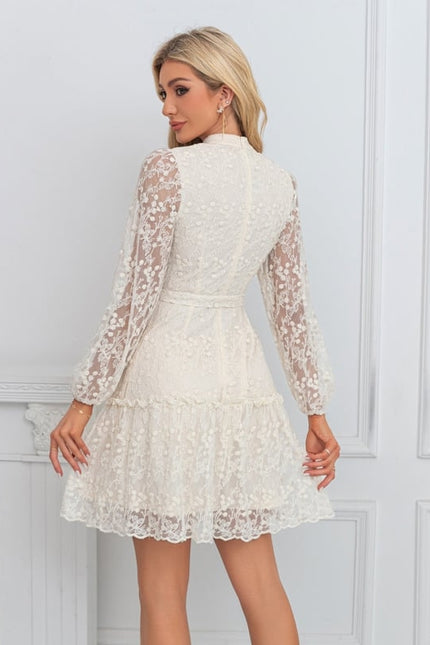 Robe de Soirée Dentelle Écrue - gallery 1