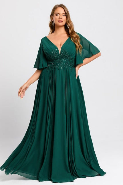Robe de Soirée Vert Éclatante - gallery 9