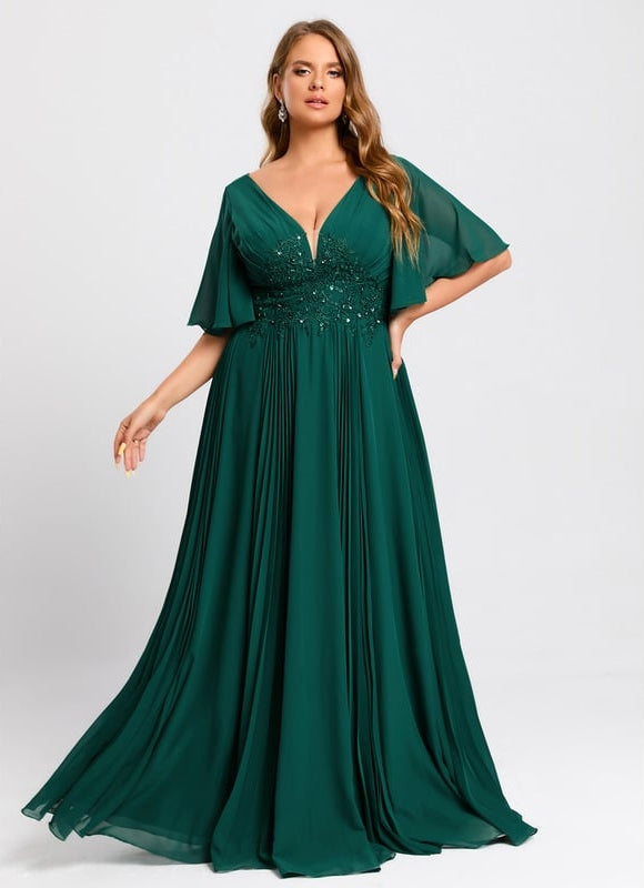 Robe de Soirée Vert Éclatante - gallery 9