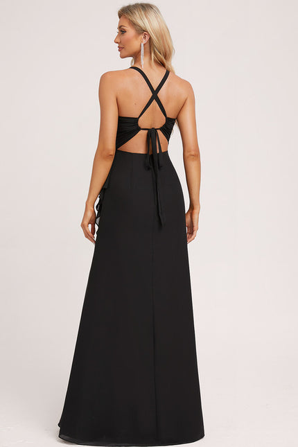 Robe de Soirée Fluide Vert Deau - gallery 1