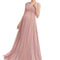 Robe de Soirée Longue Rosée