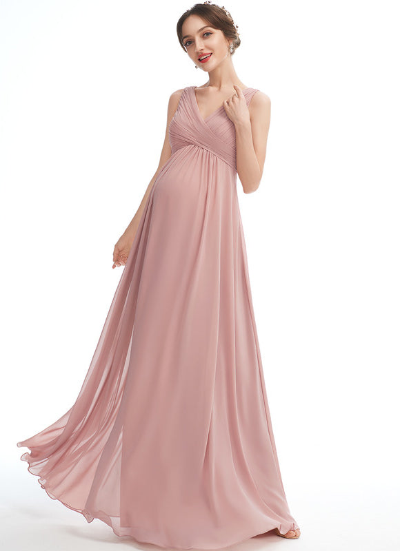 Robe de Soirée Longue Rosée