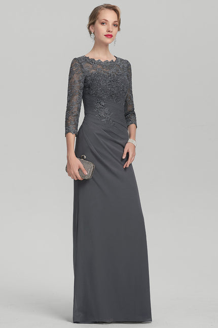 Robe de Soirée Gris Élégance Satiné - gallery 2