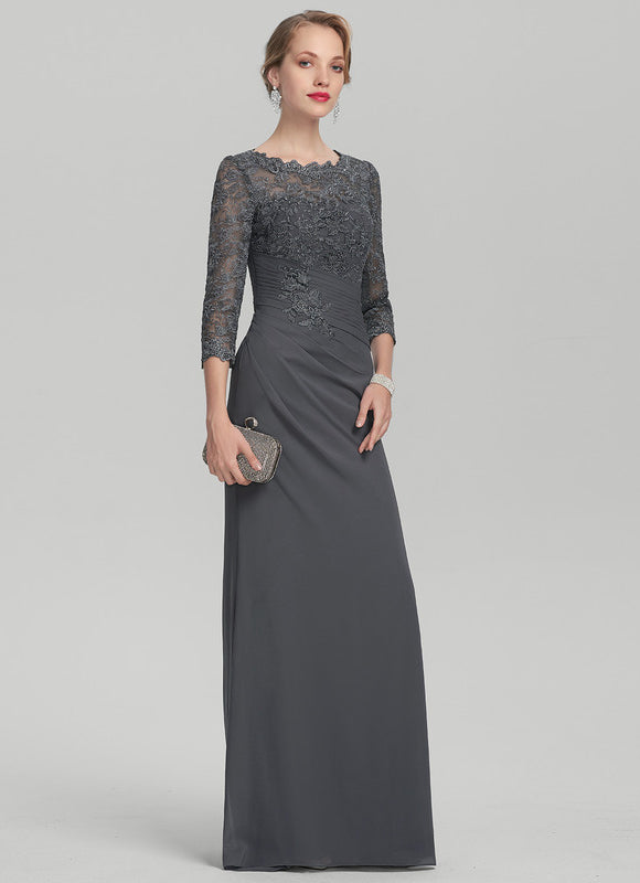 Robe de Soirée Gris Élégance Satiné - gallery 2
