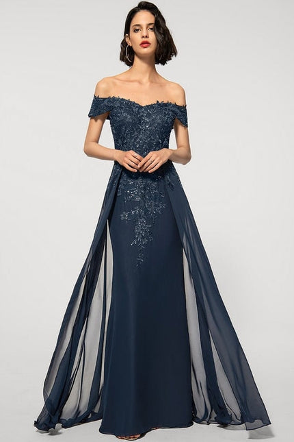 Robe de Soirée Émeraude Brodée