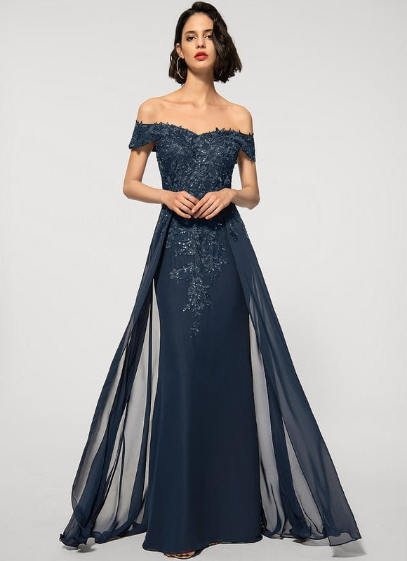 Robe de Soirée Émeraude Brodée