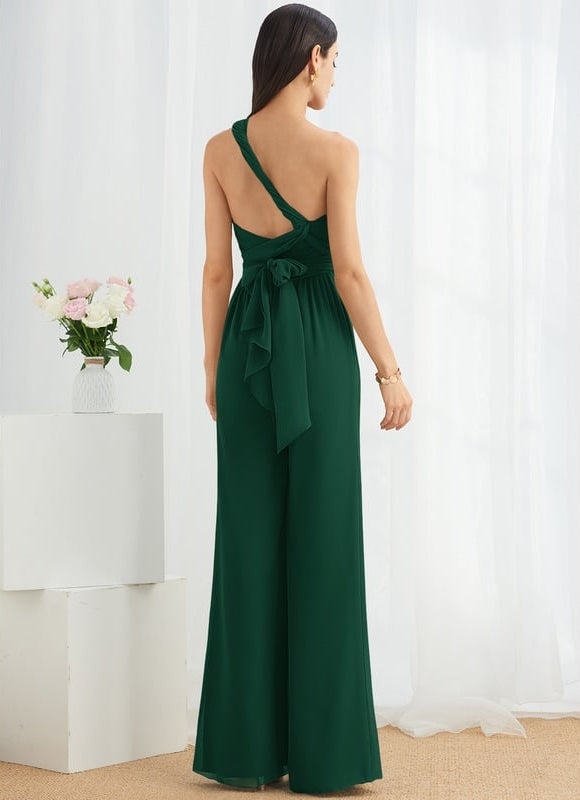 Robe de Soirée Chiffon Émeraude - gallery 2