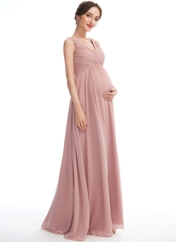 Robe de Soirée Longue Rosée - gallery 3