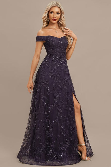 Robe de Soirée Satin Nuit Mystique - gallery 4