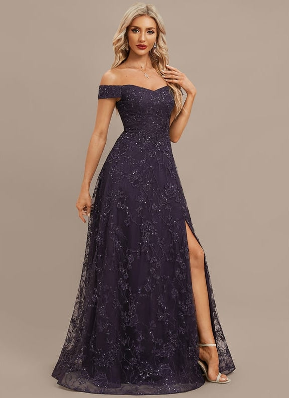 Robe de Soirée Satin Nuit Mystique - gallery 4