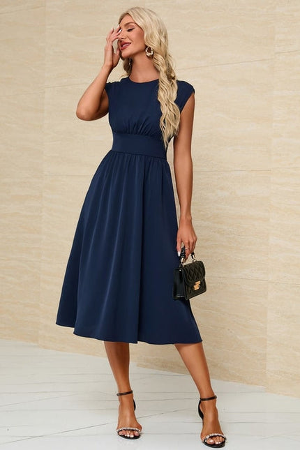 Robe de Soirée Midi Marine
