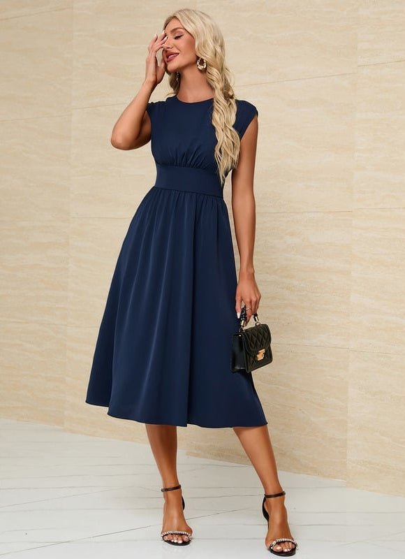 Robe de Soirée Midi Marine