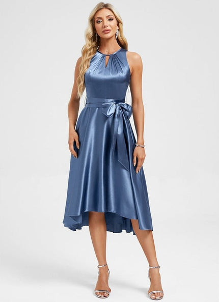 Robe de Soirée Bleu Élégant Chic