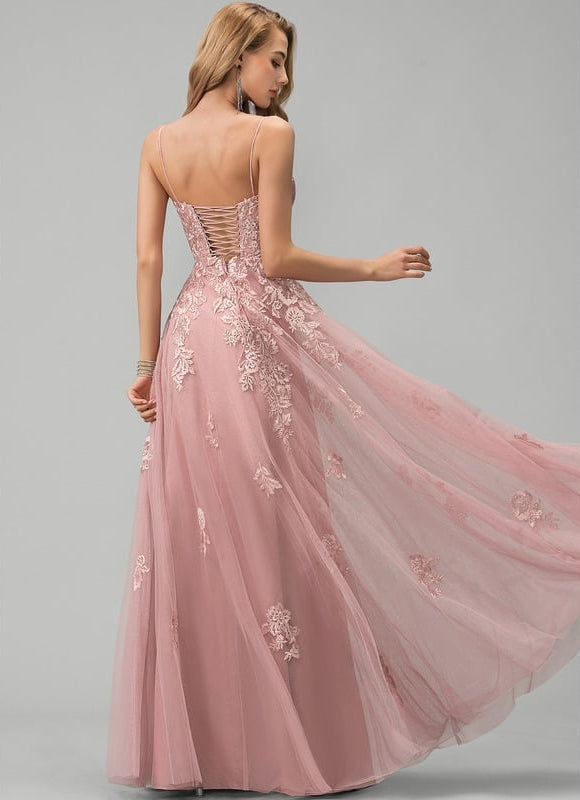 Robe de Soirée Rêve Rosé Tulle - gallery 3