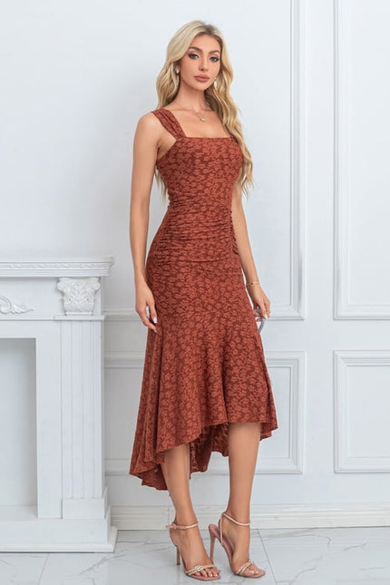 Robe de Soirée Jacquard Terracotta - gallery 3