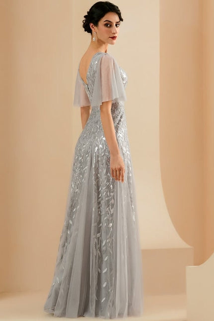 Robe de Soirée Grise Éthérée - gallery 2
