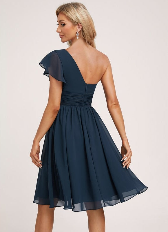 Robe de Soirée Bleu Nuit Flottant - gallery 3