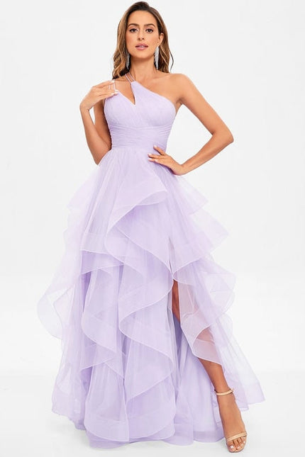 Robe de Soirée Violet Flottant - gallery 1