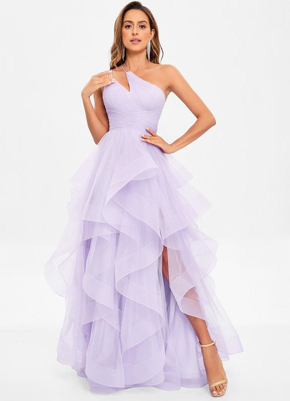 Robe de Soirée Violet Flottant - gallery 1