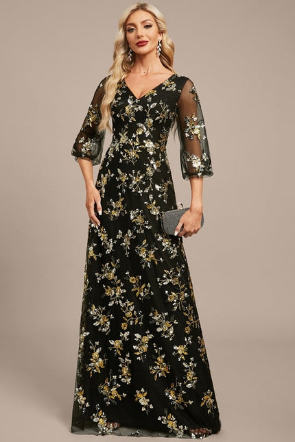 Robe de Soirée Fleurie Éclatante
