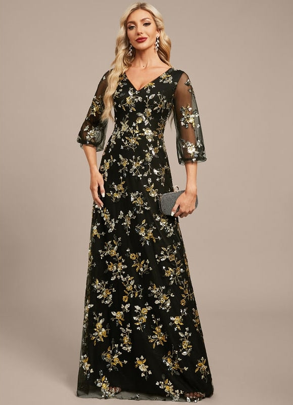 Robe de Soirée Fleurie Éclatante