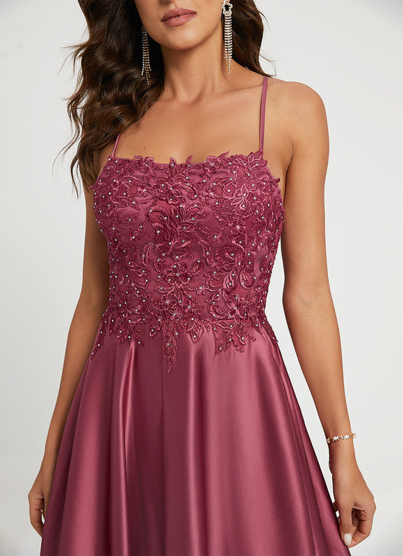 Robe De Soirée Perlée Strass - gallery 1